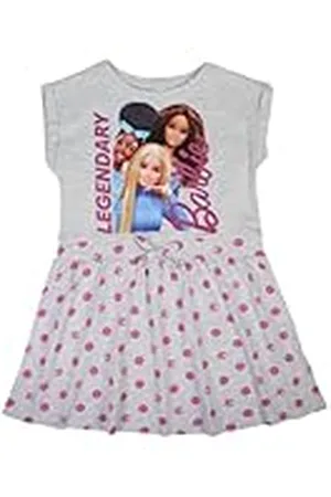 Disney BARBIE, Conjunto de 2 piezas, Camiseta + Pantalones cortos, Niños, (3 a 12 años), Unisex, Niño, Niña, Suave, Lindo, Cálido, Camiseta, Pantalones cortos, Modelo BAR 5223490 S2-4A