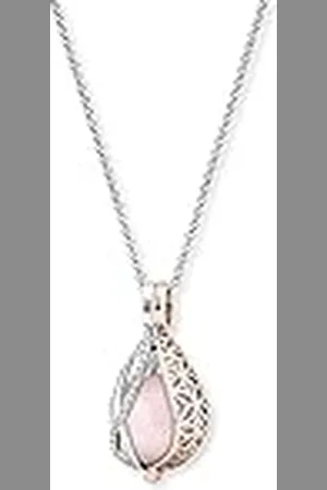 Engelsrufer ERN-TEARLI-RQ-XS-BIR - Collar de plata de ley 925 para mujer con colgante de lágrimas celestes, flor de la vida, circonita
