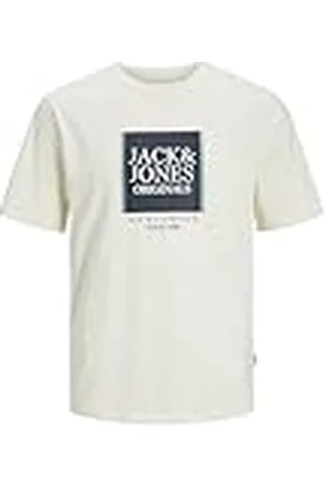 JACK & JONES Camiseta de Manga Corta Hombre Lafayette Box Beige