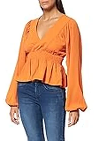 NA-KD Blusa de Cintura Fruncida, , 46 para Mujer