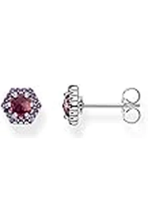 Thomas Sabo Pendientes Hexagonales Rojos Plata de Ley 925 H2072-348-10