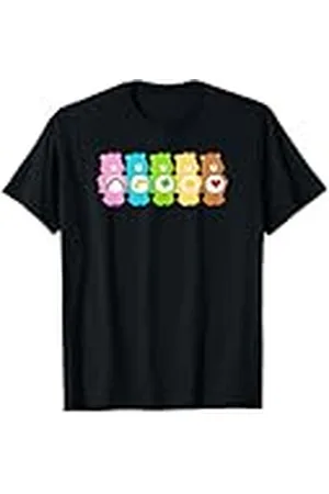 Care Bears Vintage Classic Rainbow Bears Group Line Up Camiseta