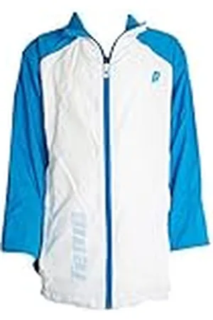 Prince Jr Warmup Chaqueta de Tenis, Unisex niños, Blanco/Azul, 12 USA