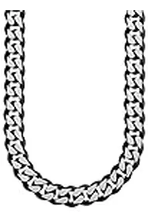 QS by s.Oliver Collar de acero inoxidable collar de los hombres, 50 cm, plata, viene en caja de regalo de joyería