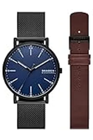 Skagen Reloj Analógico para Hombres de Cuarzo con Correa en Acero Inoxidable SKW6933SET
