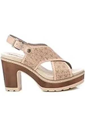 Refresh Sandalia Mujer Beige - Calzado Cómodo y Versátil - Moda casual - Modelo 17278002 (Talla 38)