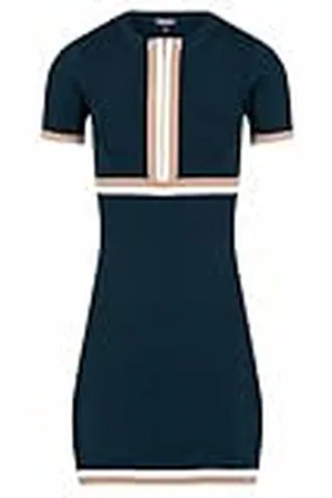 Morgan Vestido ajustado con cremallera y bandas Verde L