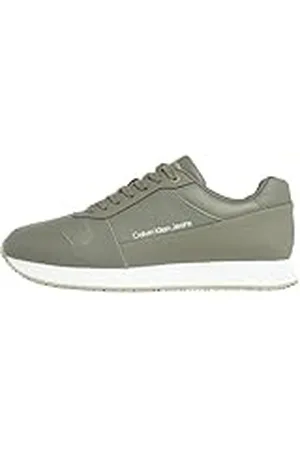Calvin Klein Jeans Retro Runner Low LTH IN DC YM0YM00913, Zapatilla de Running Hombre, Verde (Dusty Olive/Bright White), 40 EU