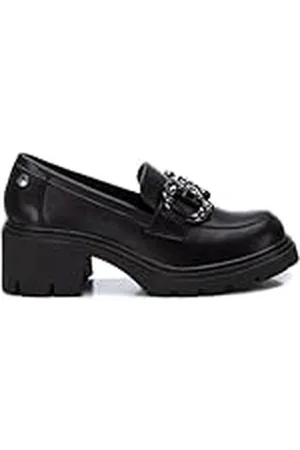 Xti Mocasines Mujer Negro - Calzado Cómodo y Versátil - Moda Casual - Modelo 14310601 (Talla 39)