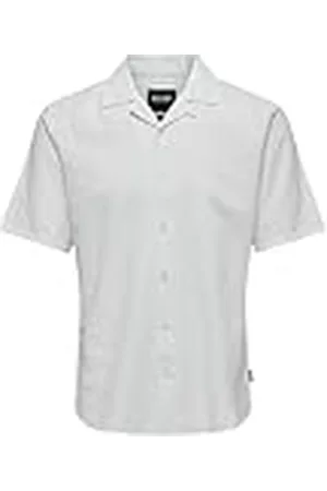 Only & Sons Camisa de Hombre de Manga Corta con Botones, Cuello clásico, Color: , Talla:S