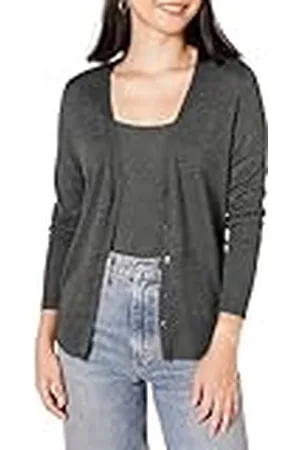 Amazon Jersey Ligero con Cuello de Pico (Disponible en Tallas Grandes) Mujer, , L
