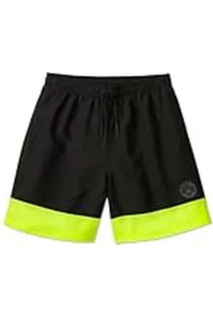Borussia Dortmund BVB Block - Bañador Oficial del BVB, Corte Grande, Rayas Amarillas neón, 100% poliéster, Emblema del BVB, Talla L, , L