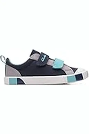 Clarks Foxing Lo K, Zapatillas, para Niños, Azul (Navy Combi), 24 EU