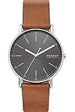 Skagen Signatur reloj para hombre, movimiento de cuarzo con correa de piel o acero inoxidable, , 40MM