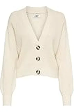 JDY Justy L/S Cárdigan Corto Knt Noos Jersey de Punto, Ponche de Huevo, XS para Mujer