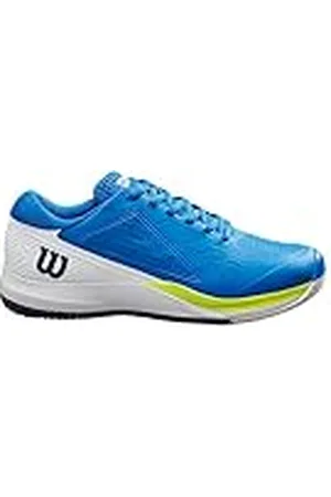Wilson Rush Pro Ace Clay, Sneaker Hombre, Lapis Blue/White/Safety Yellow, 46 EU
