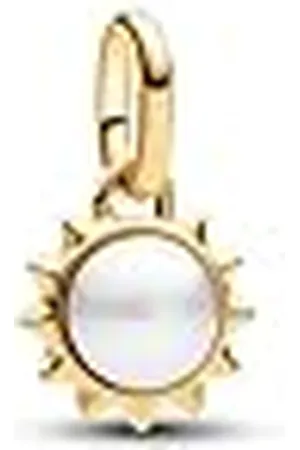 PANDORA ME Colgante mini con diseño de sol chapado en de 14 quilates con perla blanca cultivada de agua dulce tratada