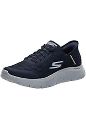 Skechers Zapatos sin Cordones para Hombre, para Caminar y flexionar con Las Manos Arriba, Marino, 12 X-Wide