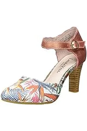 LAURA VITA Alcbaneo 54, Zapatos con Tacon y Correa de Tobillo Mujer, Multicolor (Corail Corail), 38 EU