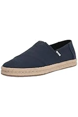 TOMS ALP Rope 2.0 - Zapatillas de Lona para Hombre, Elegantes, Lisas, Musgo, Lona, Moos, Azul Marino, 46 EU