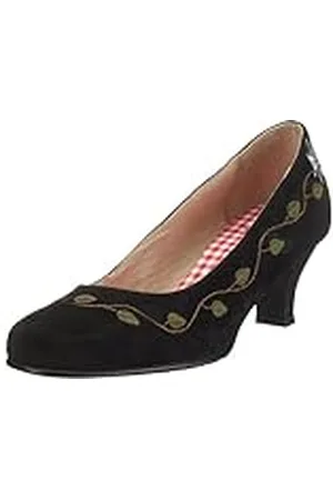 Diavolezza Zapatos de Vestir de Ante para Mujer, Color Negro, Talla 39