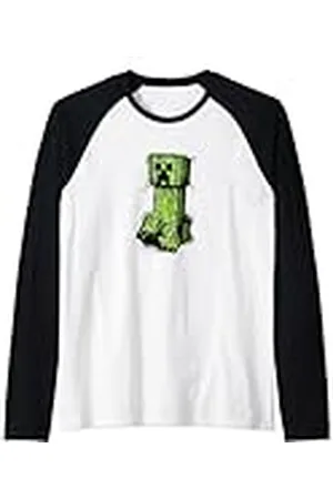 Minecraft Creeper Graffiti Sit Camiseta Manga Raglan