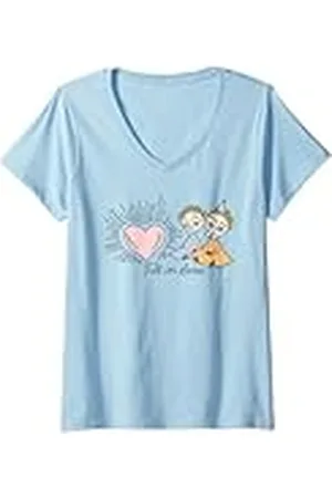 Moomin Mujer Thingumy y Bob se enamoran del corazón Camiseta Cuello V