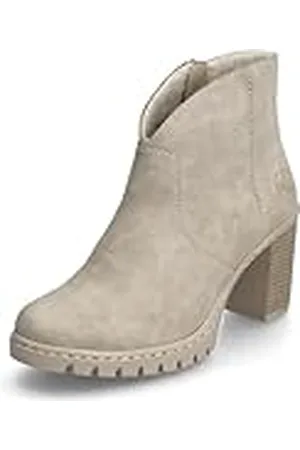 Rieker Mujer Botines Y2553, señora Botines,Zapato de transición,Zapato de Invierno,Botas,Bota,Media Bota,Forrado,Beige (Beige / 60),41 EU / 7.5 UK