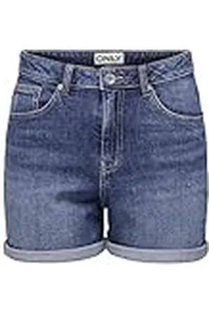 ONLY Pantalones Cortos de Mezclilla de Cintura Alta para Mujer de la Marca, cómodos para el Verano., Color: , Talla:M