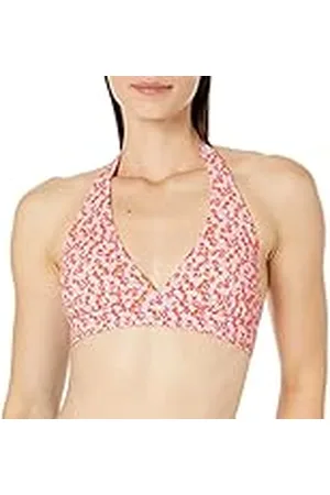 Amazon Top de Bikini con Tirantes, Escote Halter y Soporte Ligero (Disponible en Tallas Grandes) Mujer, , 48