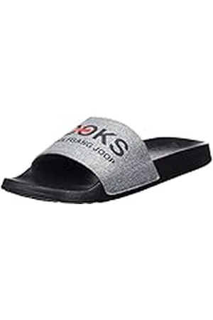 JOOP! 13437, Comfort Dusch & Badeschuh Flipflop mit rutschfester EVA-Sohle Hombre, Schwarz/Grau, 42 EU