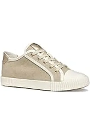 Geox D BLOMIEE B, Zapatillas Mujer, Lt Taupe/Optic White, 35 EU