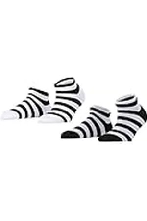 Falke ESPRIT Mesh Stripe 2-Pack Tobilleros Mujer Algodón Negro Blanco Más Colores Calcetines Cortos De Verano Y Primavera Casual Para Zapatos O Zapatillas 2 Pares