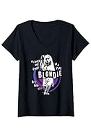 Blond Amsterdam Mujer Punk Wrapped Like Candy Vintage Band Camiseta Cuello V