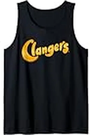 Clangers Logotipo clásico de texto dorado brillante de , retro Camiseta sin Mangas