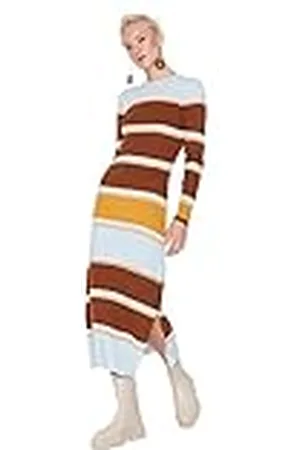 Trendyol Vestido de Punto con Cuello Redondo estándar para Mujer, , M