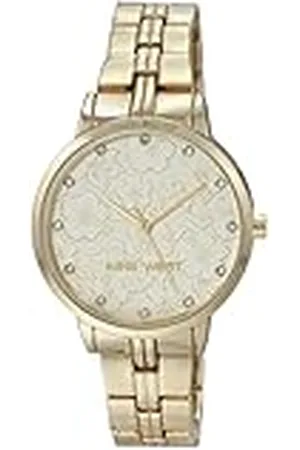 Nine West Reloj de Pulsera con Esfera Floral y Detalles de Cristal Genuino para Mujer