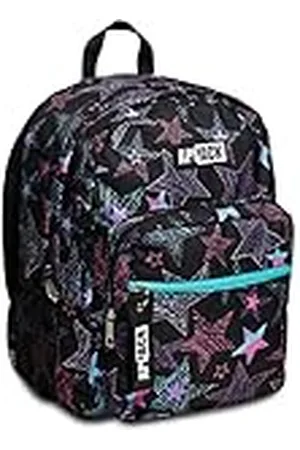 Appack Mochila De Doble Compartimento, Negra, Bolsillo Frontal, para Escuela Y Ocio
