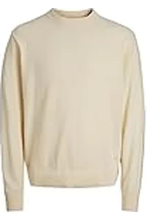 JACK & JONES Jormarbella Knit Crew Neck Jersey de Punto, Crema de Mantequilla, M para Hombre