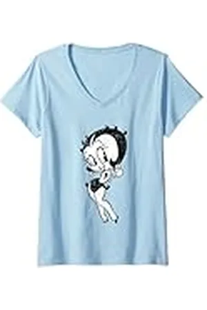 Betty Boop Mujer Manos Juntas Sonriendo Camiseta Cuello V