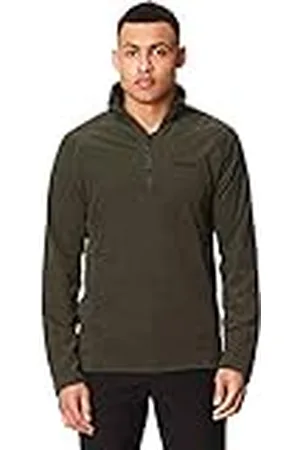 Regatta Chaqueta de forro polar ligera Montes con media cremallera para hombre, verde (caqui oscuro), M