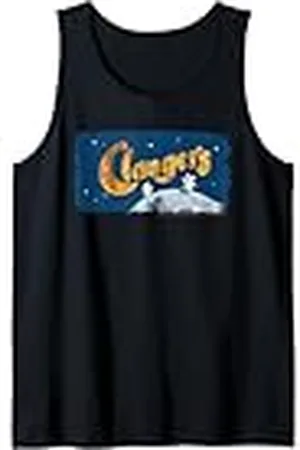 Clangers Logotipo de texto clásico retro de On The Moon Camiseta sin Mangas