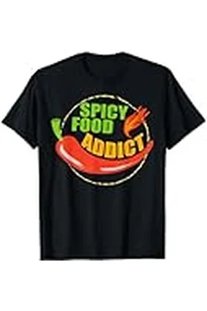 LHU Spicy Food Addict Hot Chili Salsa Pepper Sauce Food Camiseta Camiseta