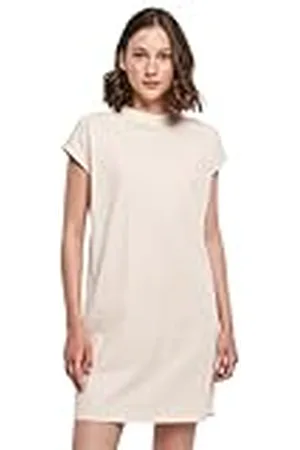 Build Your Brand Vestido para Mujer con Hombros extendidos, Rosa, XL