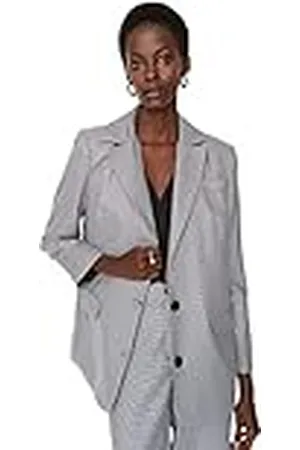 Trendyol Damen Regular Bikerjacken Plain Webstoff Blazer Abrigo, , 34 De Las Mujeres