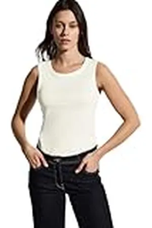 CECIL B322920 Top básico con Estructura Acanalada, Vanilla White, XXL Mujeres