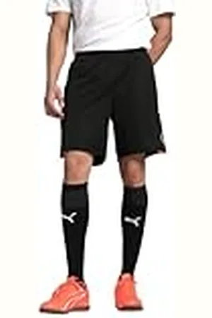 PUMA IndividualLIGA Training Shorts 2 (Open Pockets), Pantalones Cortos de Punto Hombre, Black-Heat Fire, XXL