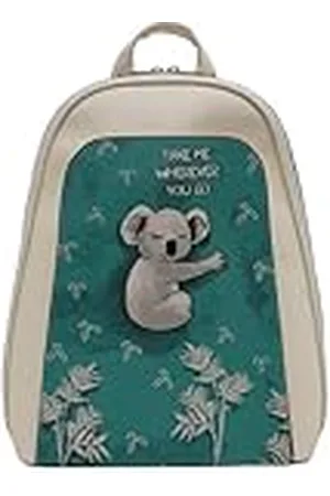 Dogo Femme Cuir Vegan Crème Fait Main et Mode Sac à dos - Koala Hug Motif