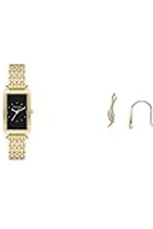 Skagen Reloj de Mujer Hagen y Pendientes Kariana, Acero Inoxidable Tono Dorado, Set