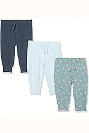 Amazon Pantalón Jogger de algodón elástico (Anteriormente Amazon Aware) Unisex Bebés, Pack de 3, , 0 Meses